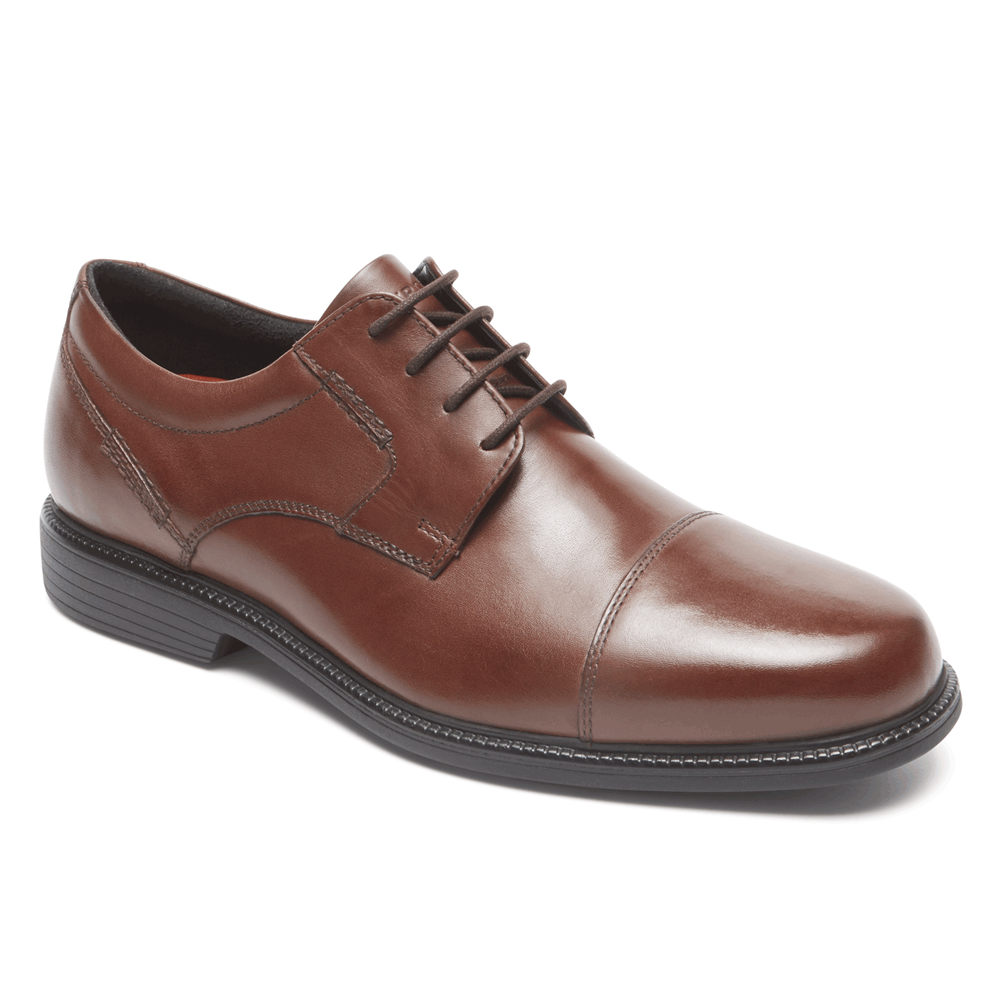 Oxfords Rockport Hombre Mexico - Charles Road Cap Toe Marrom - CAXVH6923